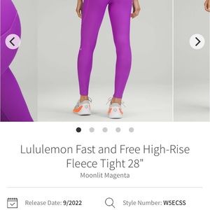 Lululemon size 10 fast and free fleece 28”